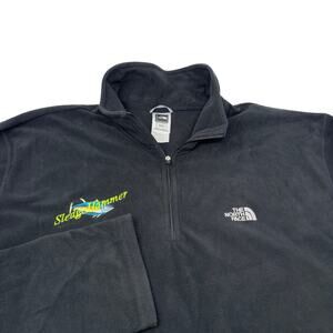The North Face XL Black Soft Fleece 1/4 Zip Long Sleeve TKA 100 Pullover‎